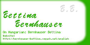 bettina bernhauser business card